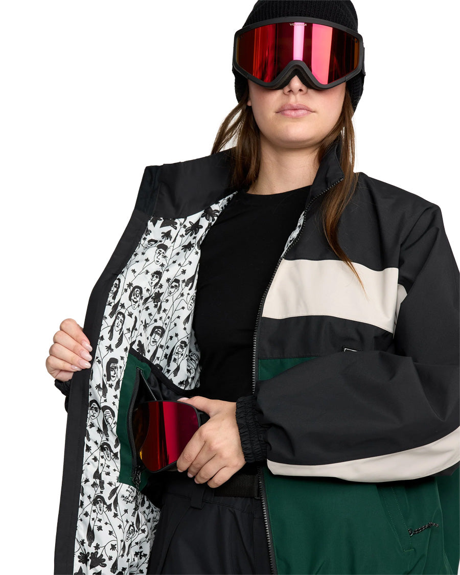 Volcom Women's Dlm Jacket Black Green