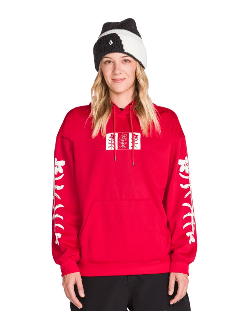 Volcom Women's Essential Hydro Hoodie Bright Cherry 2027