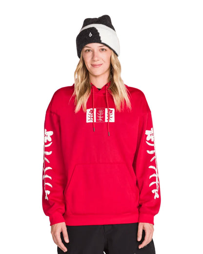 Volcom Women's Essential Hydro Hoodie Bright Cherry 2027