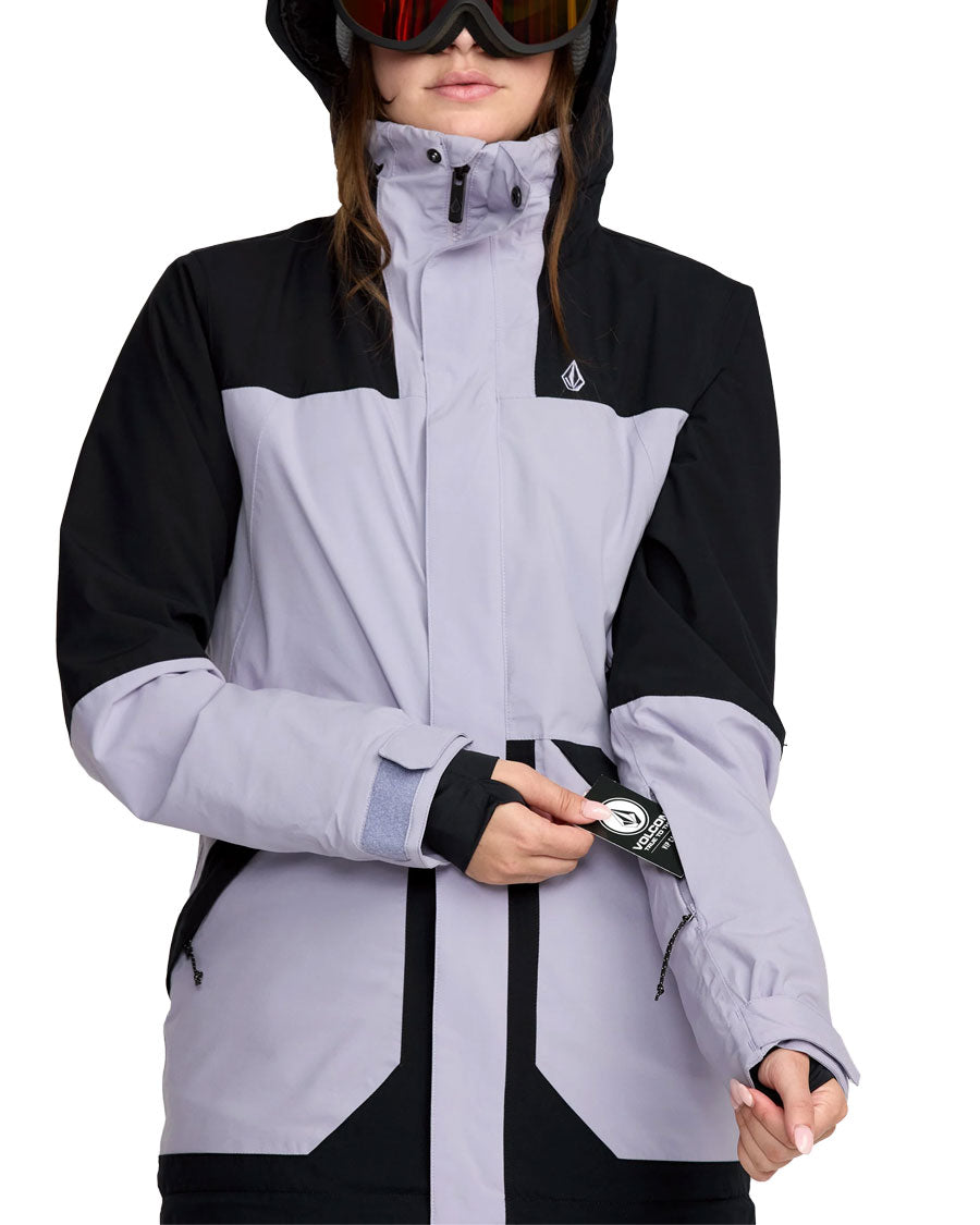 Volcom Women's Shelter 20K 3D Stretch Jacket Lavender Aura