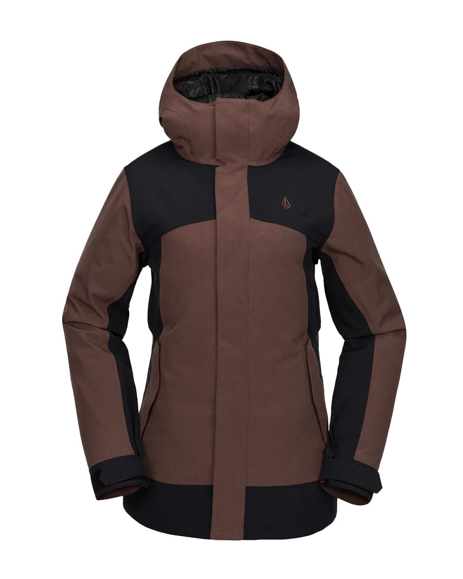 Volcom Shrine Ins レディース スノーボードジャケット チョコカ VOLCOM（ボルコム） （25日-1日はボーナスストア10％）（公式