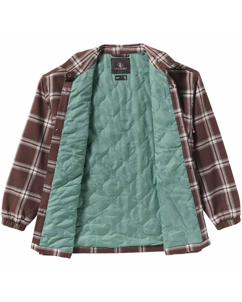 Volcom Womens' Ins Riding Flannel Jacket Oxblood 2026