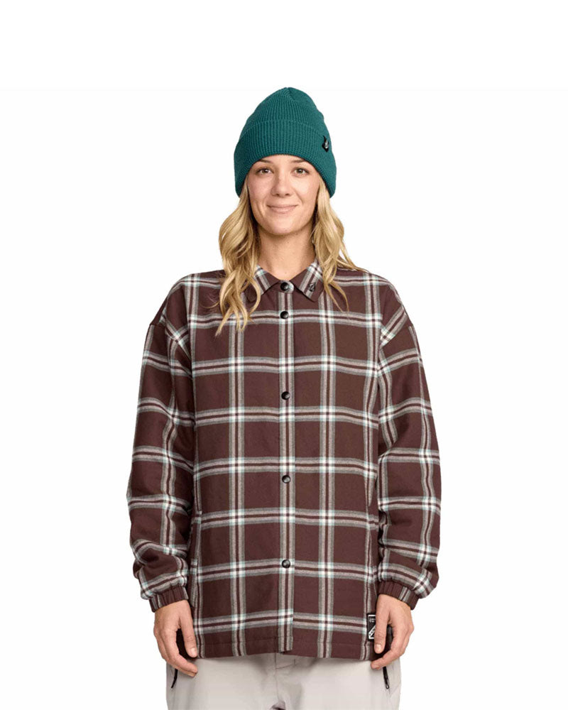 Volcom Womens' Ins Riding Flannel Jacket Oxblood 2026
