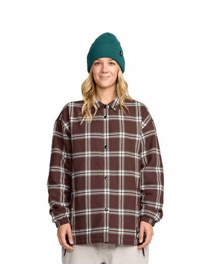 Volcom Womens' Ins Riding Flannel Jacket Oxblood 2026