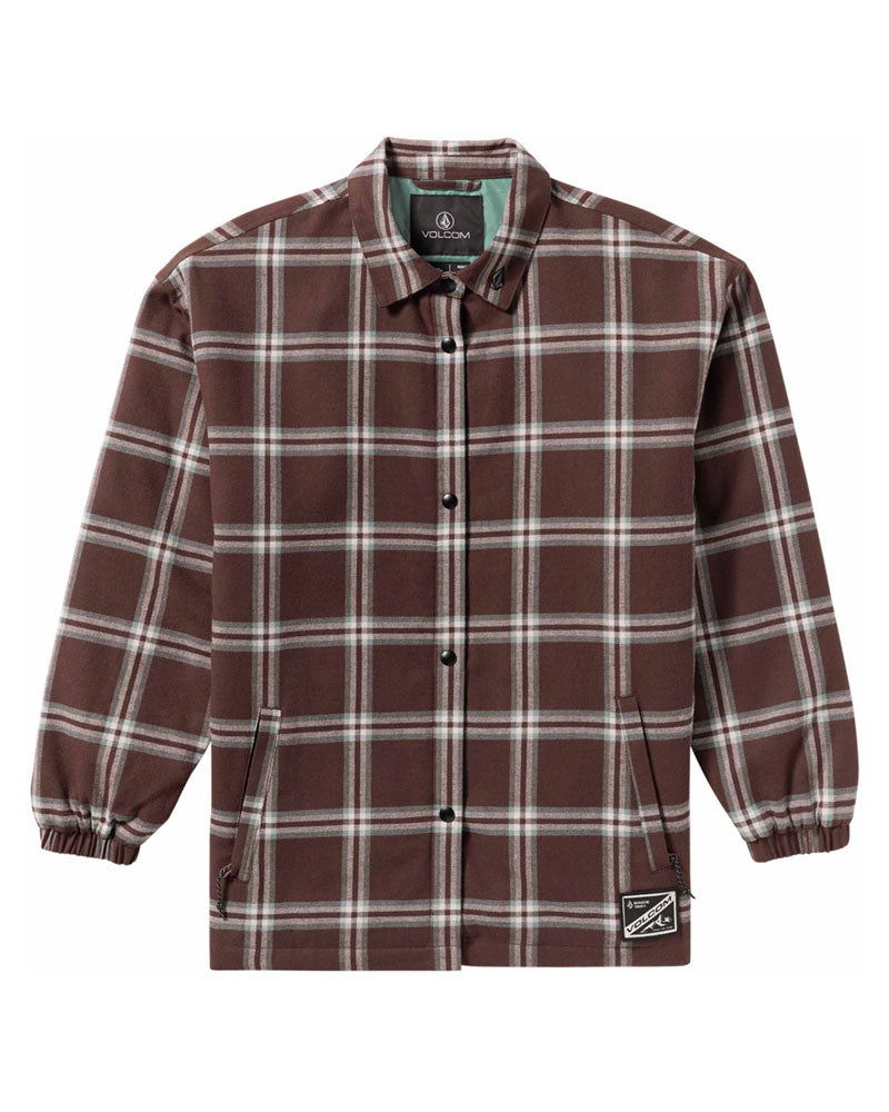 Volcom Womens' Ins Riding Flannel Jacket Oxblood 2026