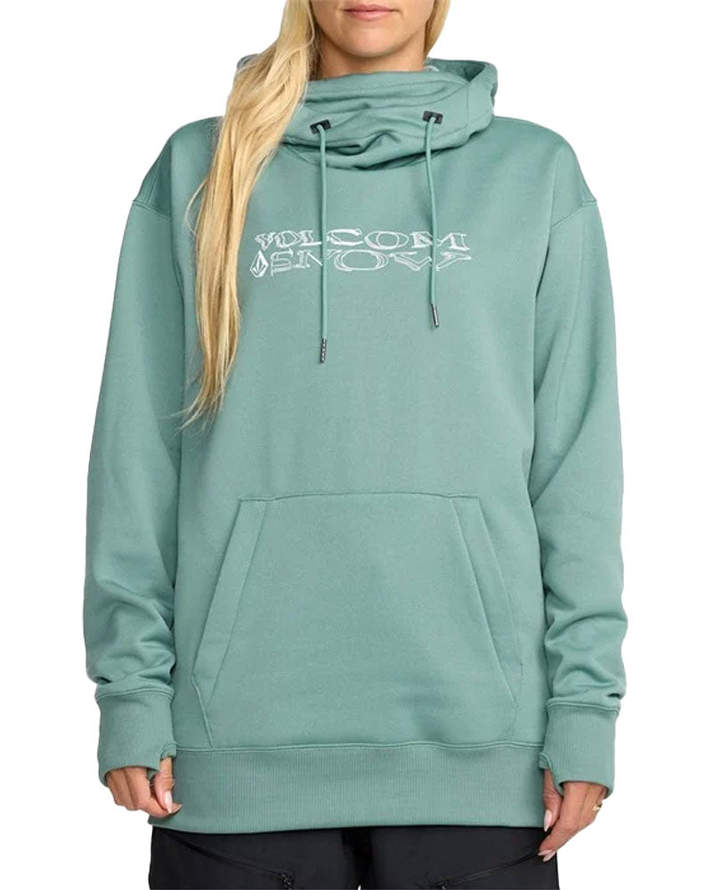 Volcom Womens' Riding Hydro Pullover Hoodie Arctic Blue 2026