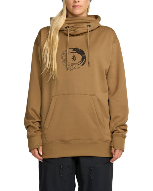 Volcom Womens' Riding Hydro Pullover Hoodie Bronze 2026