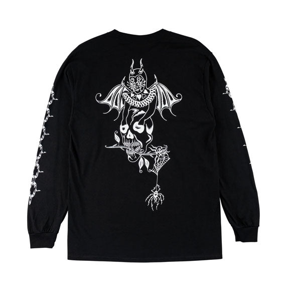 Welcome Angel Long Sleeve T-Shirt - Black