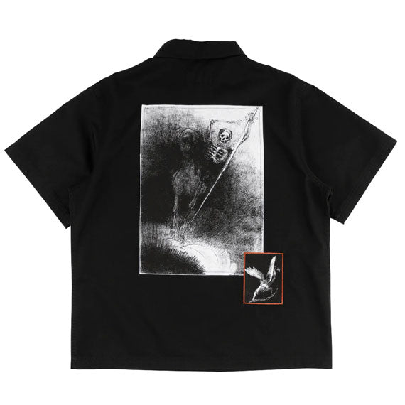 Welcome Dark Age Twill Work Shirt With Patches Black
