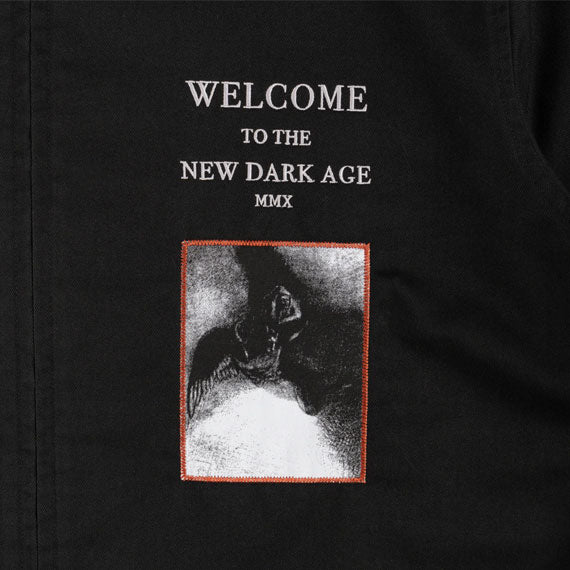 Welcome Dark Age Twill Work Shirt With Patches Black
