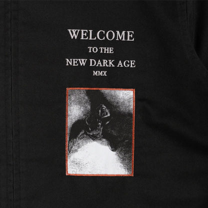 Welcome Dark Age Twill Work Shirt With Patches Black