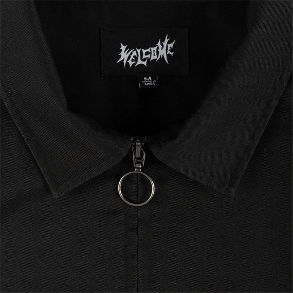 Welcome Dark Age Twill Work Shirt With Patches Black