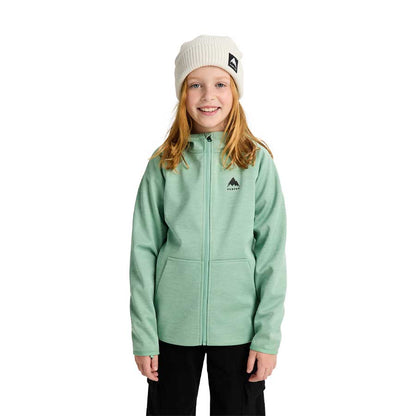 Burton Kids' Crown Weatherproof Full-Zip Fleece Soft Sage Heather 2026