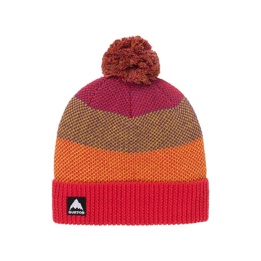 Burton Kids' Fleece-Lined Pom Beanie Fiesta Red Multi 2026