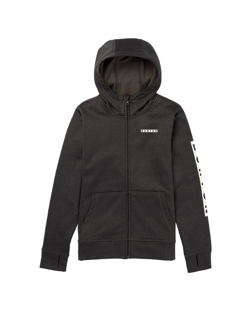 Burton Kids' Oak Full-Zip Hoodie True Black Heather 2026