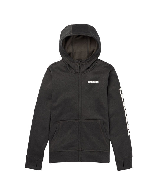 Burton Kids' Oak Full-Zip Hoodie True Black Heather 2026