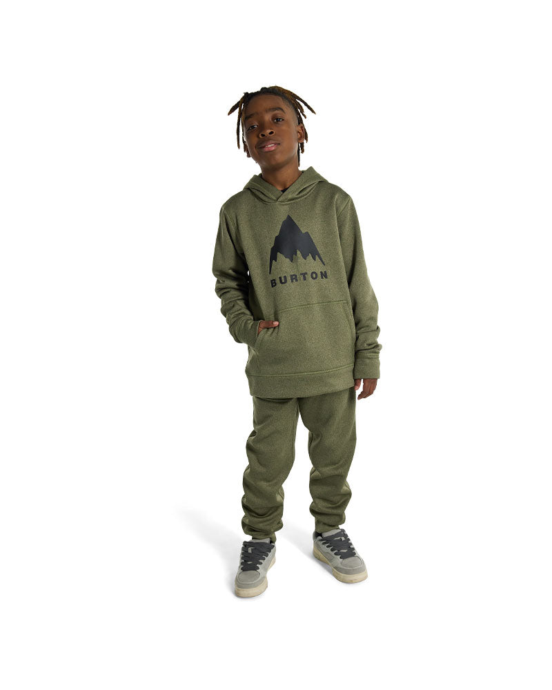 Burton Kids' Oak Pullover Hoodie Forest Moss Heather 2026
