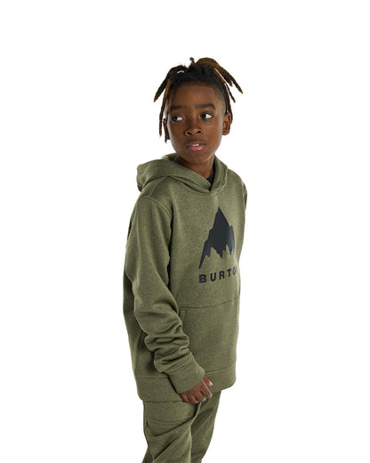 Burton Kids' Oak Pullover Hoodie Forest Moss Heather 2026