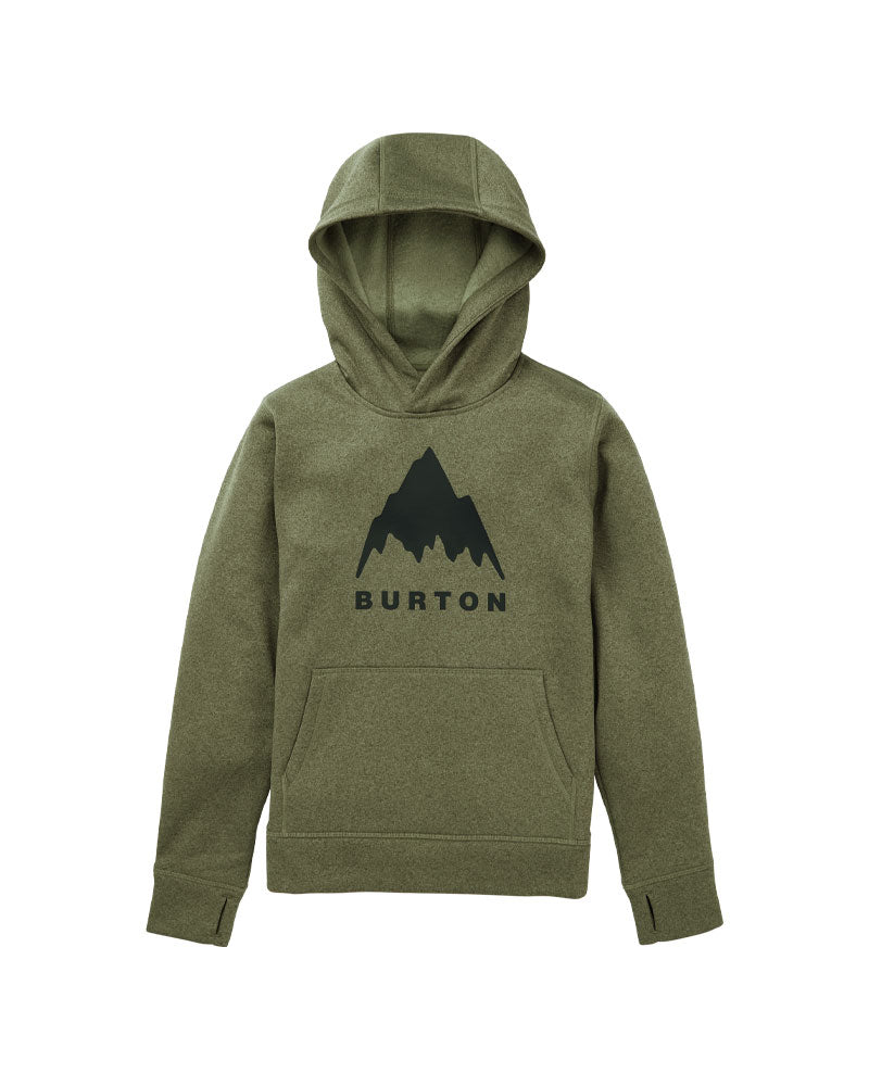 Burton Kids' Oak Pullover Hoodie Forest Moss Heather 2026