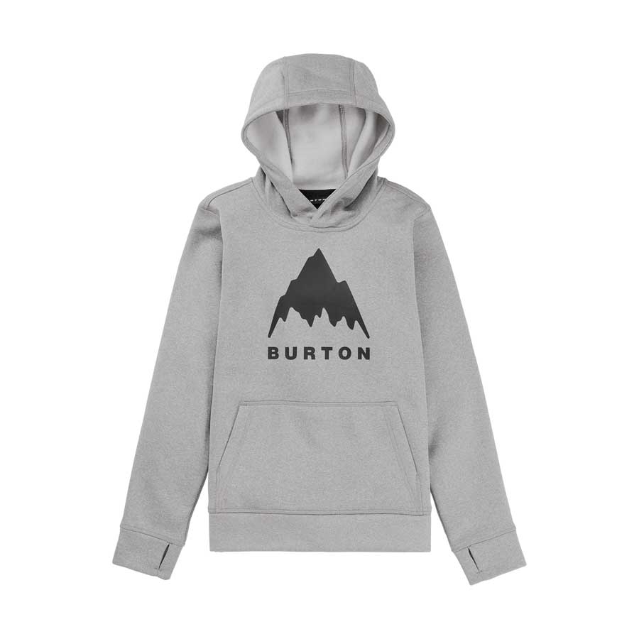 Burton Kids' Oak Pullover Hoodie Gray Heather 2026
