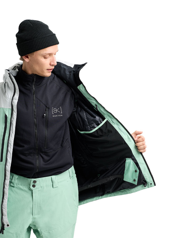 Burton Men's [ak] Swash Gore‑Tex 2L Jacket Gray Cloud/Soft Sage