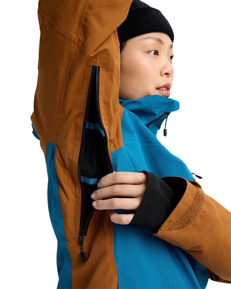 Burton Women's [ak] Embark Gore 2L Jkt Blue Teal/Chestnut Brown 2026
