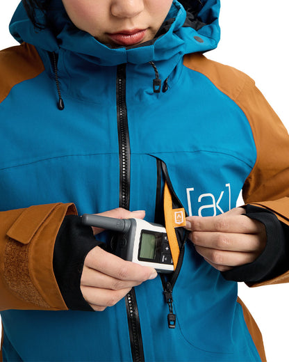 Burton Women's [ak] Embark Gore 2L Jkt Blue Teal/Chestnut Brown 2026