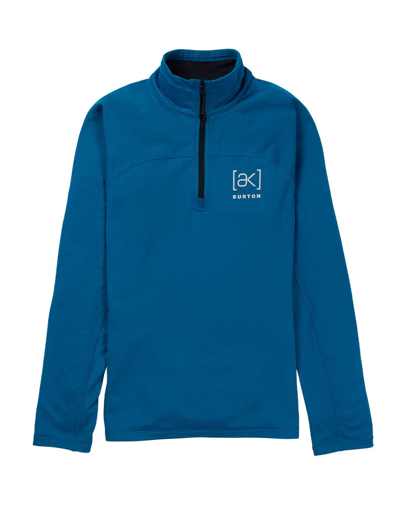 Burton Women's [ak] Helium Grid Fleece Quater-Zip Blue Teal 2026