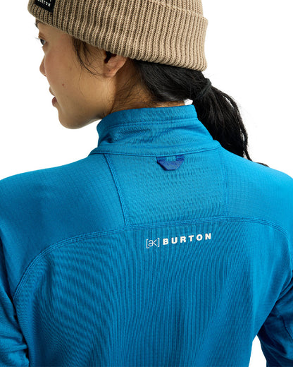 Burton Women's [ak] Helium Grid Fleece Quater-Zip Blue Teal 2026