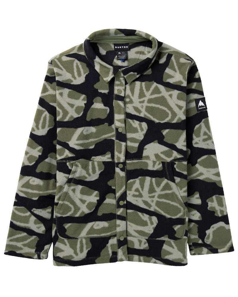 Burton Women's Cinder Fleece Snap Shirt Graffiti Camo 2026