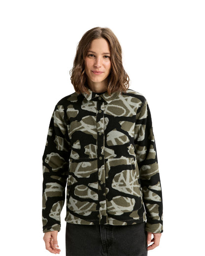 Burton Women's Cinder Fleece Snap Shirt Graffiti Camo 2026