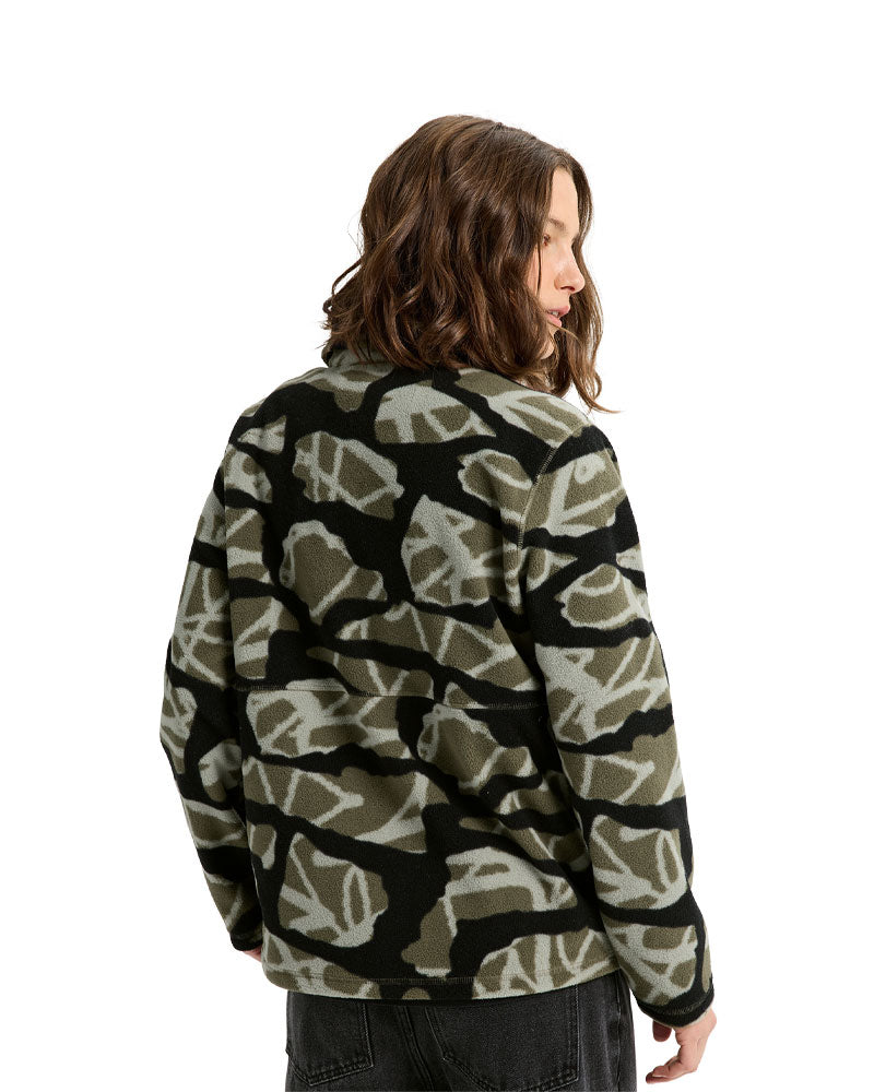 Burton Women's Cinder Fleece Snap Shirt Graffiti Camo 2026