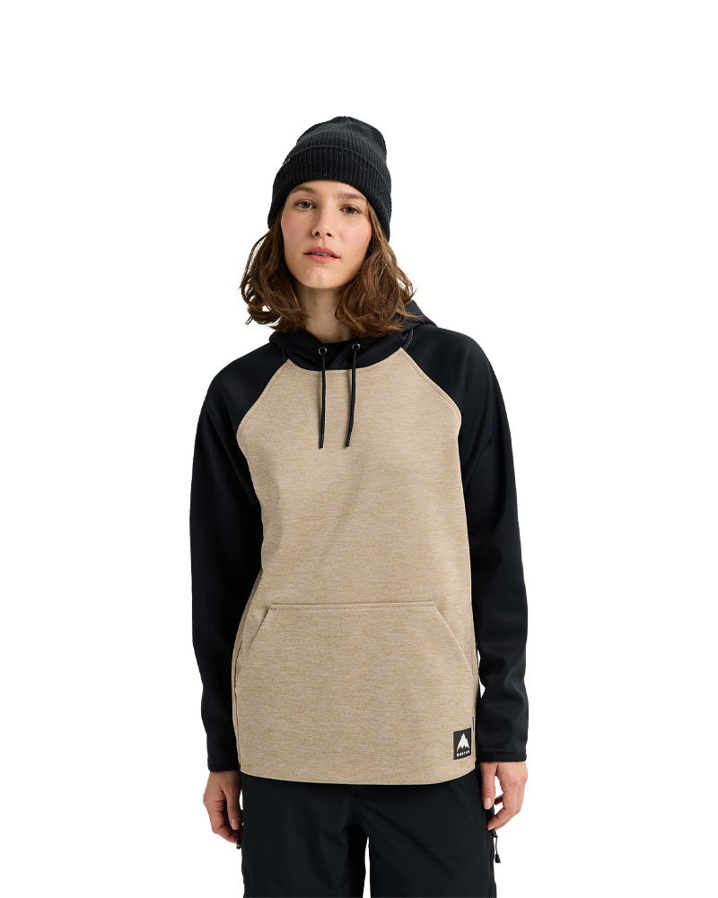 Burton Women's Crown Pullover Summit Taupe Heather/True Black 2026