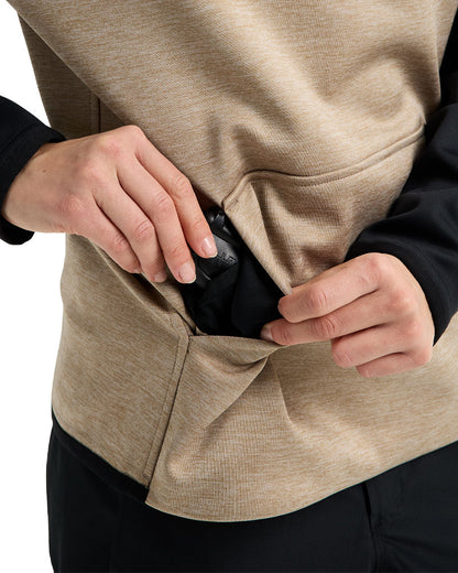 Burton Women's Crown Pullover Summit Taupe Heather/True Black 2026