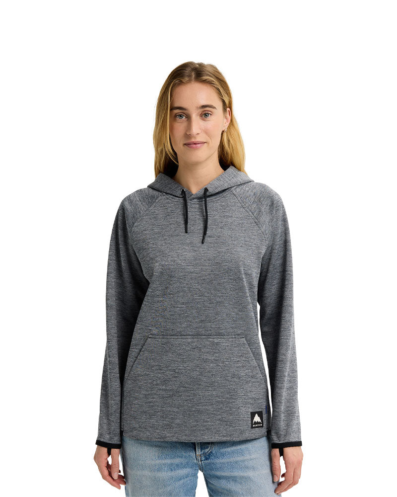 Burton Women's Crown Pullover Fleece True Black Heather 2026