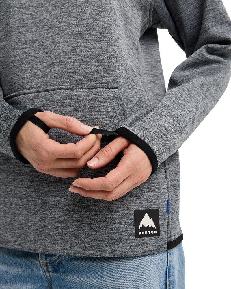 Burton Women's Crown Pullover Fleece True Black Heather 2026