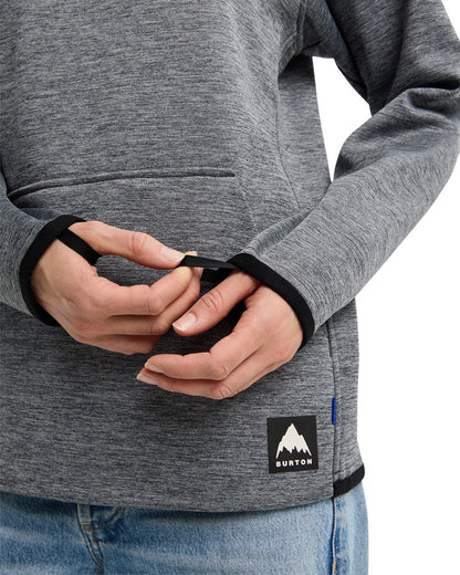 Burton Women's Crown Pullover Fleece True Black Heather 2026