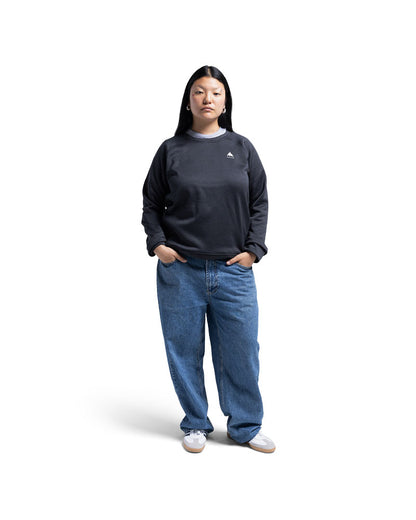 Burton Women's Oak Crewneck Fleece True Black Heather 2026