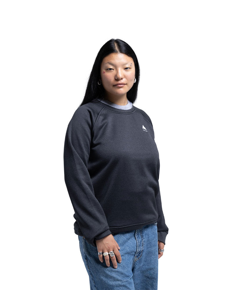Burton Women's Oak Crewneck Fleece True Black Heather 2026