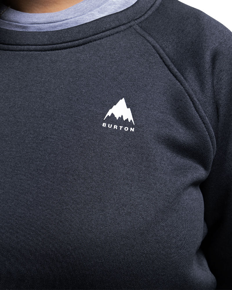 Burton Women's Oak Crewneck Fleece True Black Heather 2026