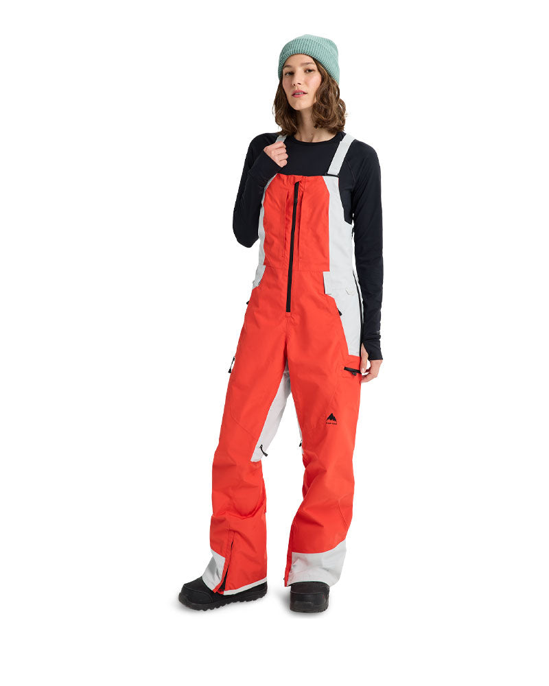 Burton Women's Reserve Gore-Tex 2L Bib Pant Fiesta Red/Gray Cloud 2026