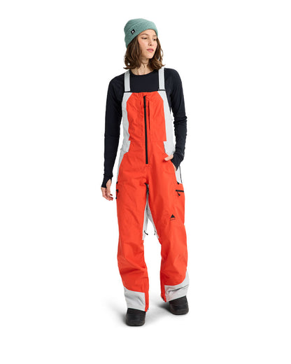 Burton Women's Reserve Gore-Tex 2L Bib Pant Fiesta Red/Gray Cloud 2026