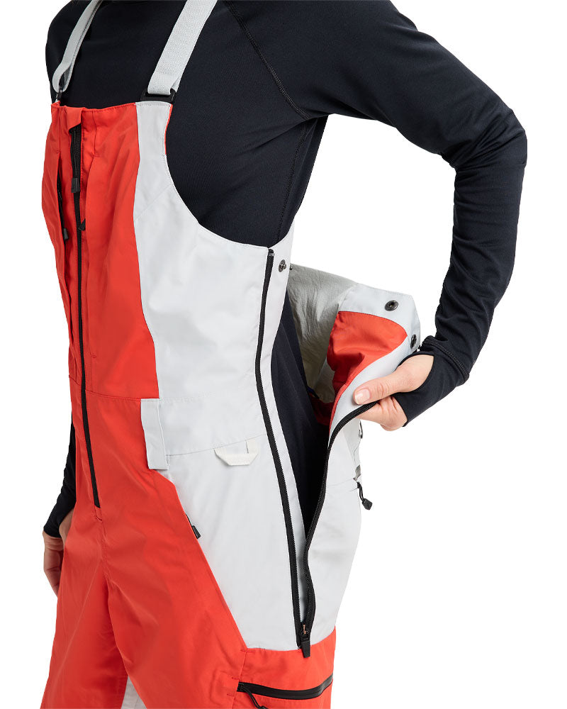 Burton Women's Reserve Gore-Tex 2L Bib Pant Fiesta Red/Gray Cloud 2026