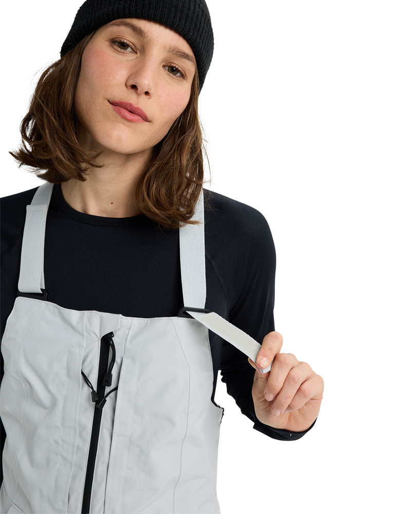 Burton Women's Reserve Gore-Tex 2L Bib Pants Gray Cloud 2026