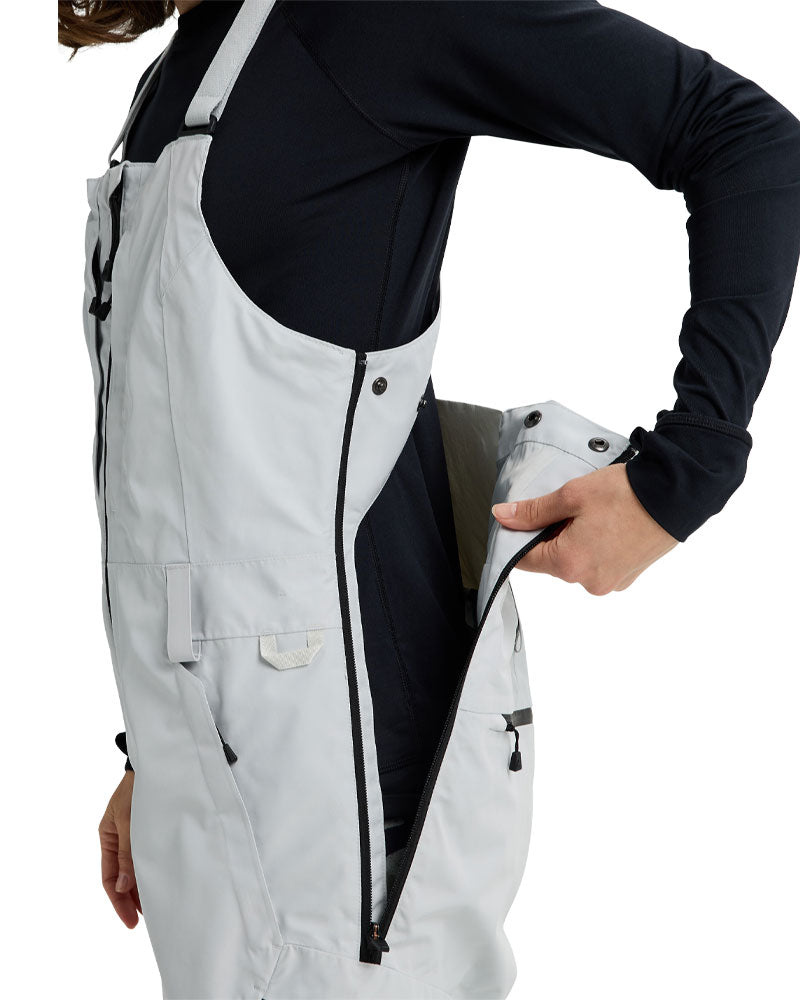 Burton Women's Reserve Gore-Tex 2L Bib Pants Gray Cloud 2026