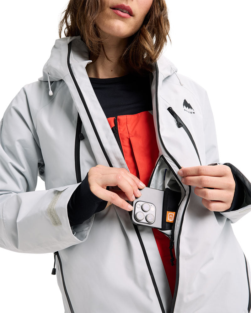 Burton Women's Reserve Gore-Tex 2L Insulated Jacket Gray Cloud