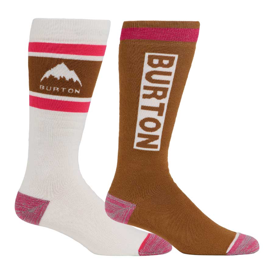 Burton Women's Weekend Midweight Socks 2-Pack Chestnut Brown 2026