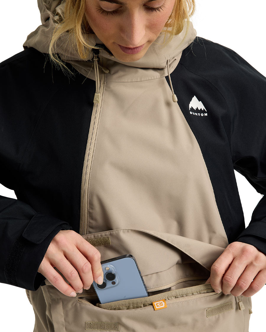 Burton Women's Reserve 2L Relaxed Anorak Summit Taupe/True Black 2026