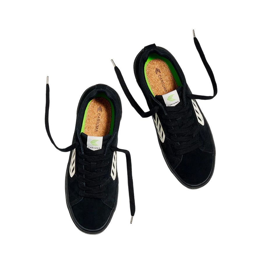 Cariuma Catiba Pro Low - Black Suede/Canvas Ivory