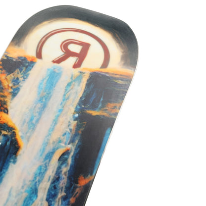 Close up view of the base near the tip on the Ride Shadowban Snowboard